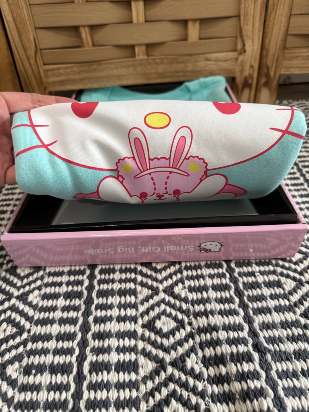 Hello Kitty x Sanrio Red Eyed Bunny w Teddy Crewneck Sweatshirt with Gift Box